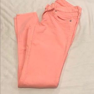 Neon orange jeans